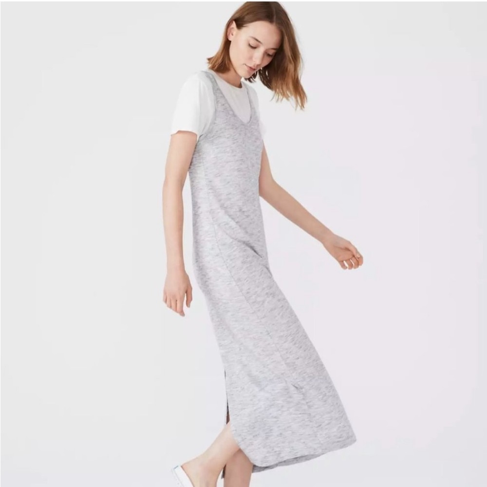 Lou & Grey Maxi heather grey knit dress size small